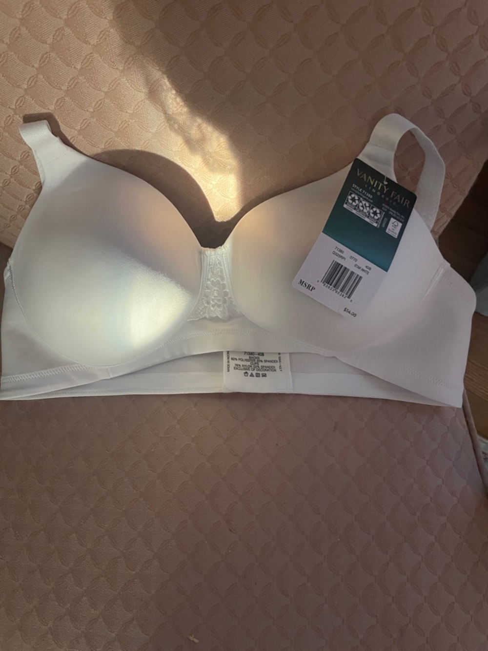 Vanity Fair White Smooth T-Shirt Bra with Light Padding